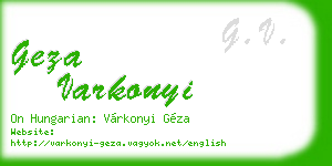 geza varkonyi business card